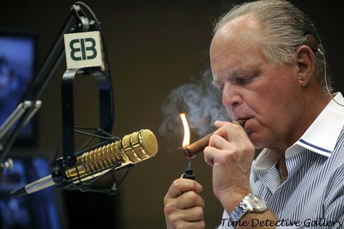Rush limbaugh lighting cigar - limbaugh,